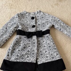 Stylish Gray and Black Kids Pea Coat